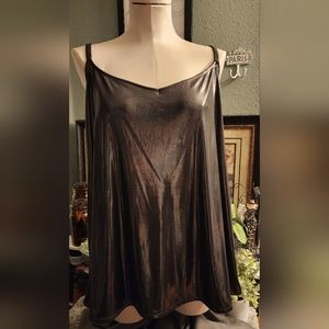 Grey liquid shine swing cami, size 2x 18/20 Torrid brand